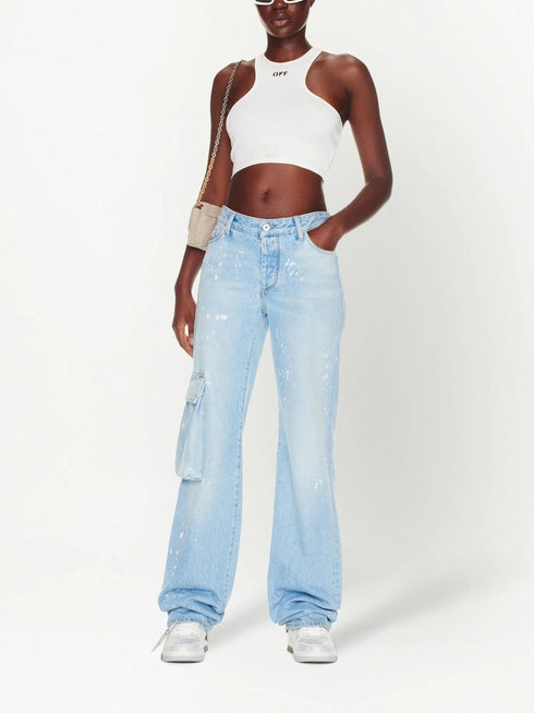 Toybox Painted wide-leg jeans